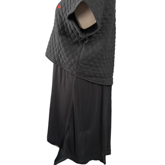 Adidas black dress in Large. Rare. Quilted crop top sewn together with dress. - Picture 5 of 12